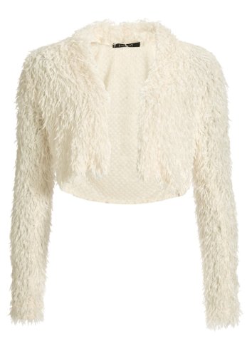 Swing Jersey Bolero Mit Fedriger Optik