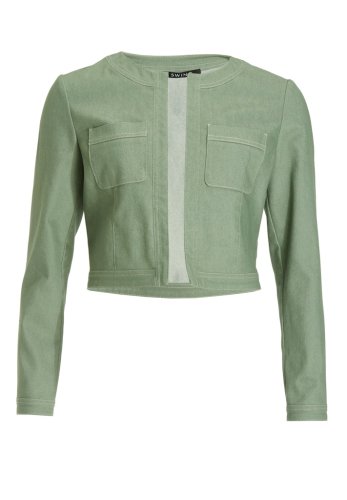 Swing Kurze Jacke Aus Stretch Denim Mit A