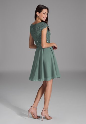 Swing Cocktailkleid Aus Spitze Und Chiff
