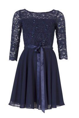 Swing Kleid - Spitze mit Paillette/Chiffo