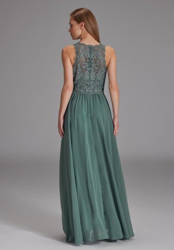 Swing High-Closed-Abendkleid Mit Floraler