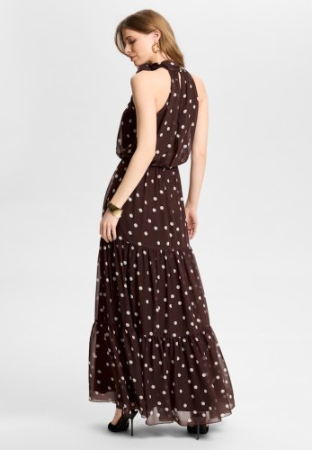 Swing Abendkleid Aus Chiffon Mit Polka Do