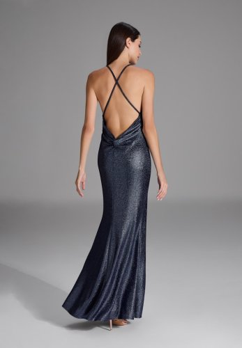 Swing Abendkleid Aus Glitzerndem Jersey M