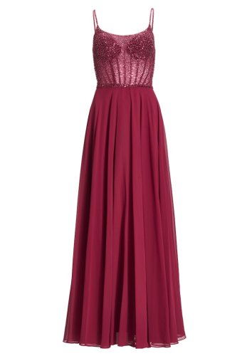 Swing Chiffonkleid Mit Besticktem Top