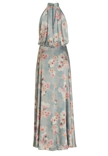 Swing Abendkleid mit blusigem Top aus flo