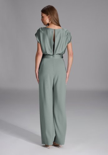 Swing Jumpsuit Aus Material-Mix