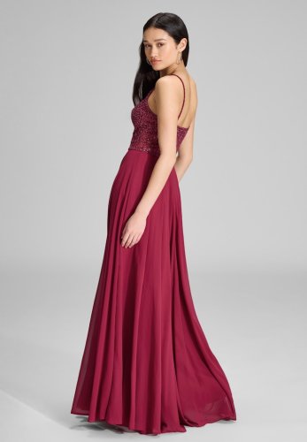 Swing Chiffonkleid Mit Besticktem Top