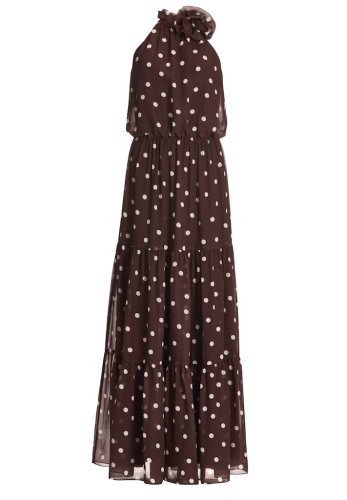 Swing Abendkleid Aus Chiffon Mit Polka Do
