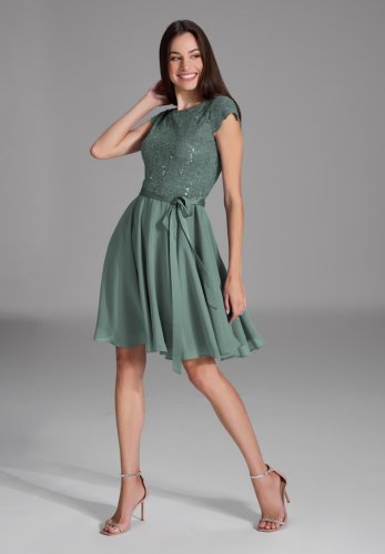 Swing Cocktailkleid Aus Spitze Und Chiff
