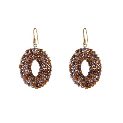 Ear-Ly Oval Drop & Dangle 14K Vergoldet