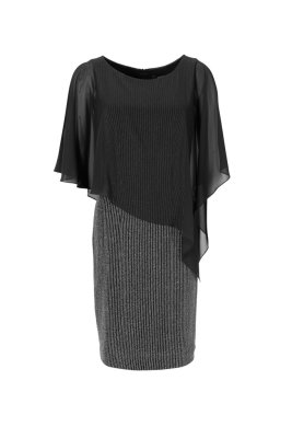 Swing Kleid - Jersey Streifen / Chiffon