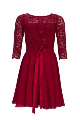 Swing Kleid - Spitze mit Paillette/Chiffo