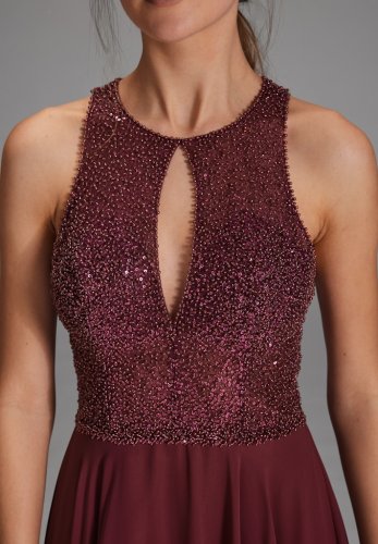 Swing Abendkleid Mit Stickerei Und Cut-Ou
