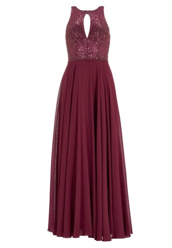Swing Abendkleid Mit Stickerei Und Cut-Ou