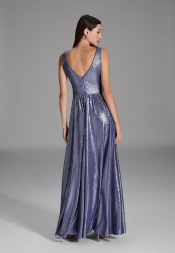 Swing Abendkleid Aus Foliertem Jersey Mit