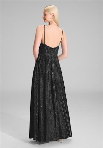 Swing Schimmerndes Abendkleid Mit Drapier
