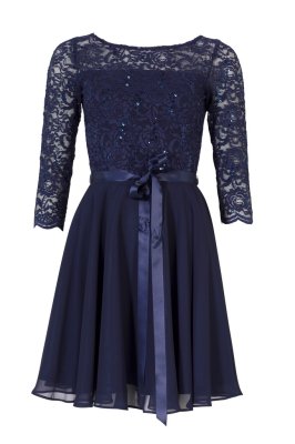 Swing Kleid - Spitze mit Paillette/Chiffo