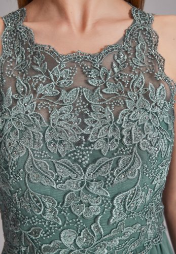Swing High-Closed-Abendkleid Mit Floraler