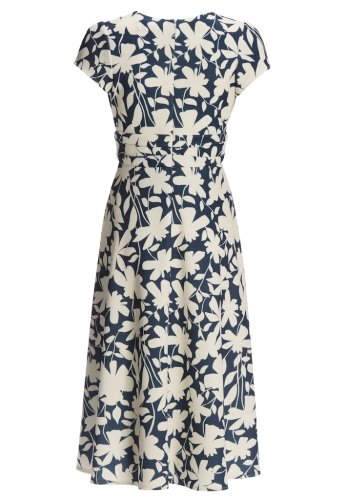 Swing Midi Kleid Aus Bedrucktem Scuba
