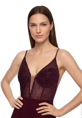 Vera Mont Kleid Lang ohne Arm