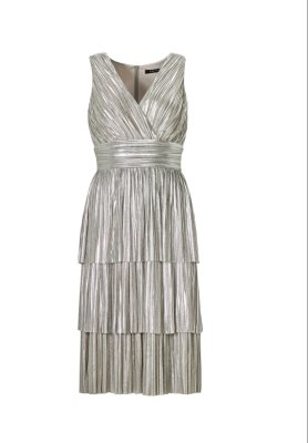 Swing Cocktailkleid aus plissiertem Jerse
