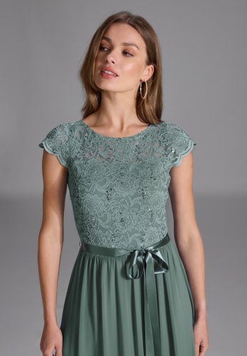 Swing Abendkleid Aus Chiffon Mit Paillett