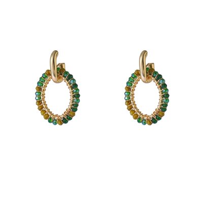 Ear-Ly Open Oval Dangle 14K Vergoldet