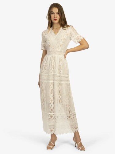 Apart Midi-Spitzenkleid