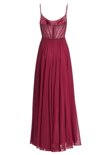 Swing Chiffonkleid Mit Besticktem Top