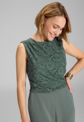 Swing Jumpsuit Aus Material-Mix Mit Drapi