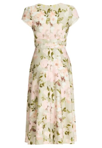 Swing Midi Kleid Aus Floral Bedrucktem Sc