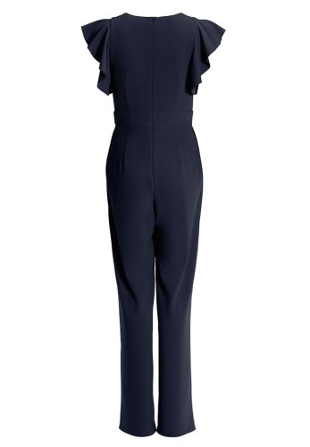 Swing Jumpsuit Aus Crepe Jersey Mit Volan