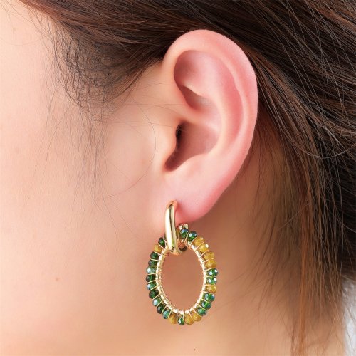 Ear-Ly Open Oval Dangle 14K Vergoldet