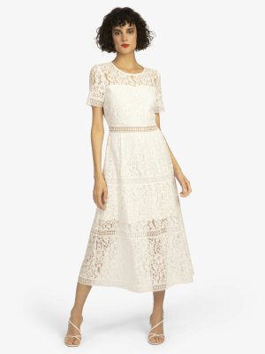 Apart Midi-Spitzenkleid