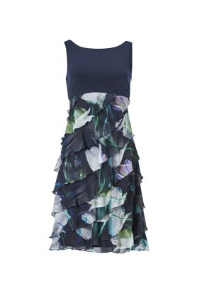 Swing Kleid aus nachhaltigem Chiffondruck