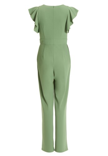 Swing Jumpsuit Aus Crepe Jersey Mit Volan