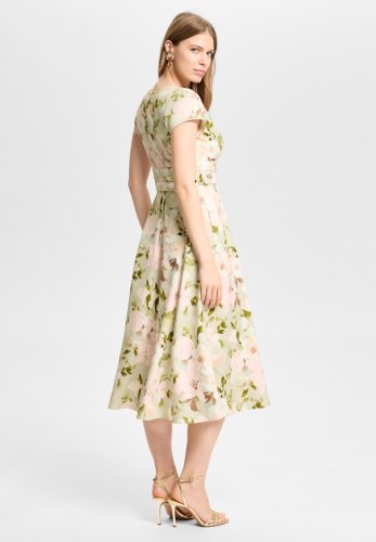 Swing Midi Kleid Aus Floral Bedrucktem Sc