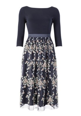 Swing Cocktailkleid aus Jerseytop und bes