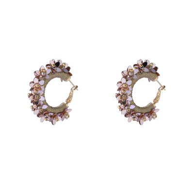 Ear-Ly Flower Hoop 14K