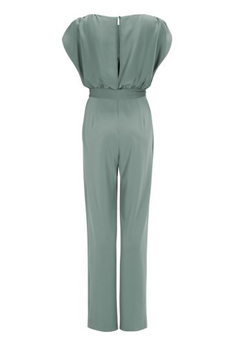 Swing Jumpsuit Aus Material-Mix