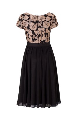 Swing Kleid - Mesh mit Blumen / Chiffon