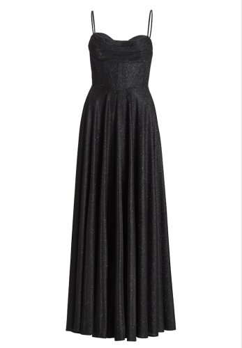 Swing Schimmerndes Abendkleid Mit Drapier